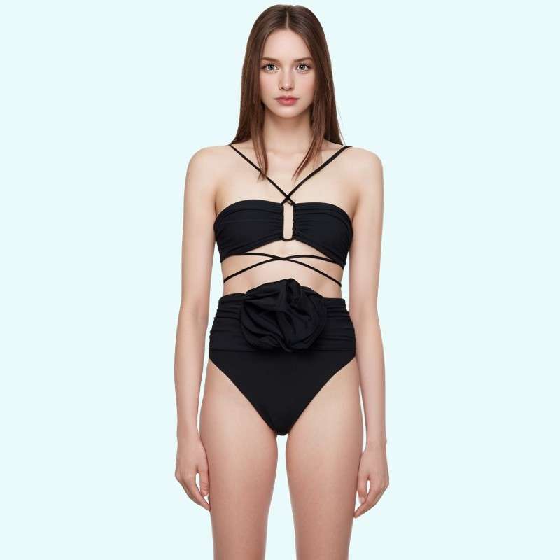 Schulter freie Krawatte Bikini
