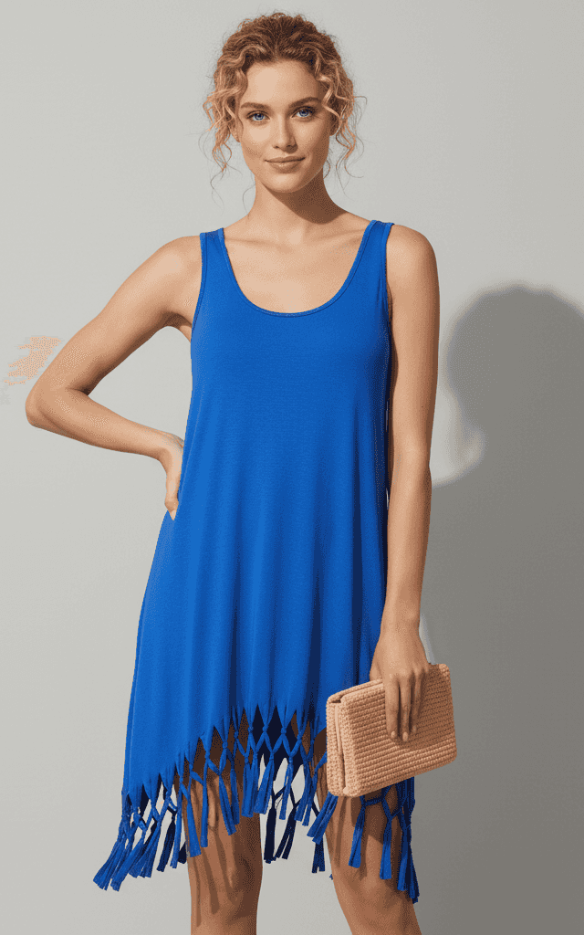 Blau-weißes Damast-Druck Maxikleid mit vorderen Cutout für formelle Resort-Bekleidung