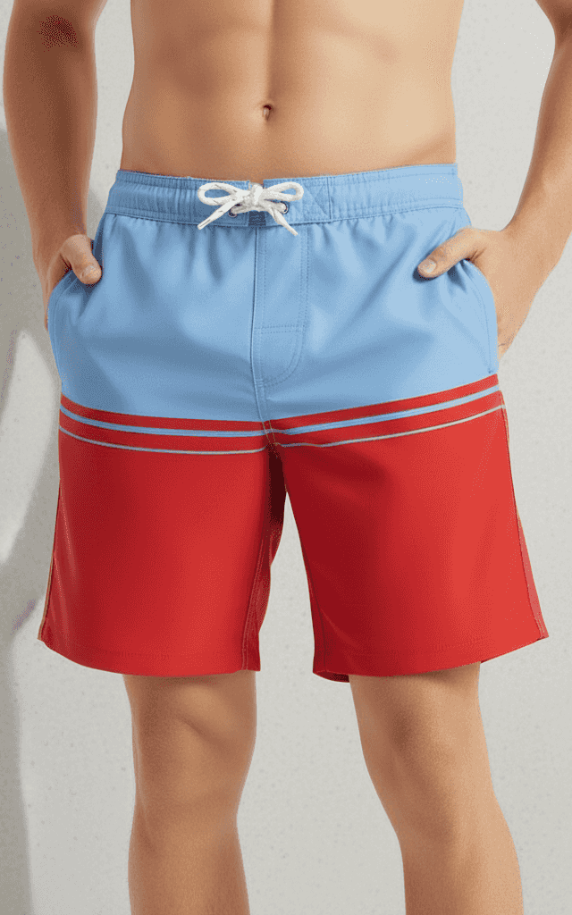 Herren Badehose, verspielter Allover-Bananen-Print in Gelb.