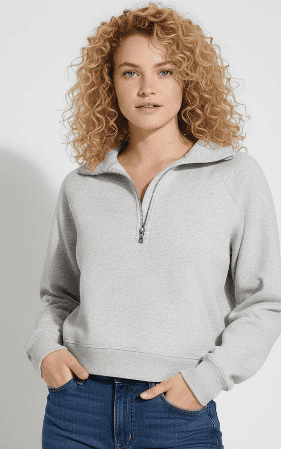 Langarm-Rundhals-Tee, helles Salbeigrün Stretchstoff für Alltagskleidung und Layering